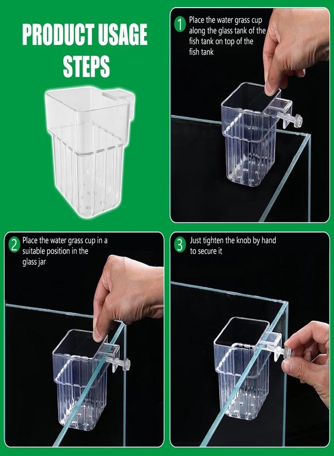 Qpets حامل نباتات حوض السمك Qpets® سلة أكريليك مثبتة على الحائط - Image 3